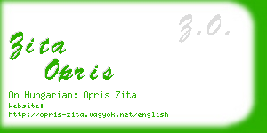 zita opris business card